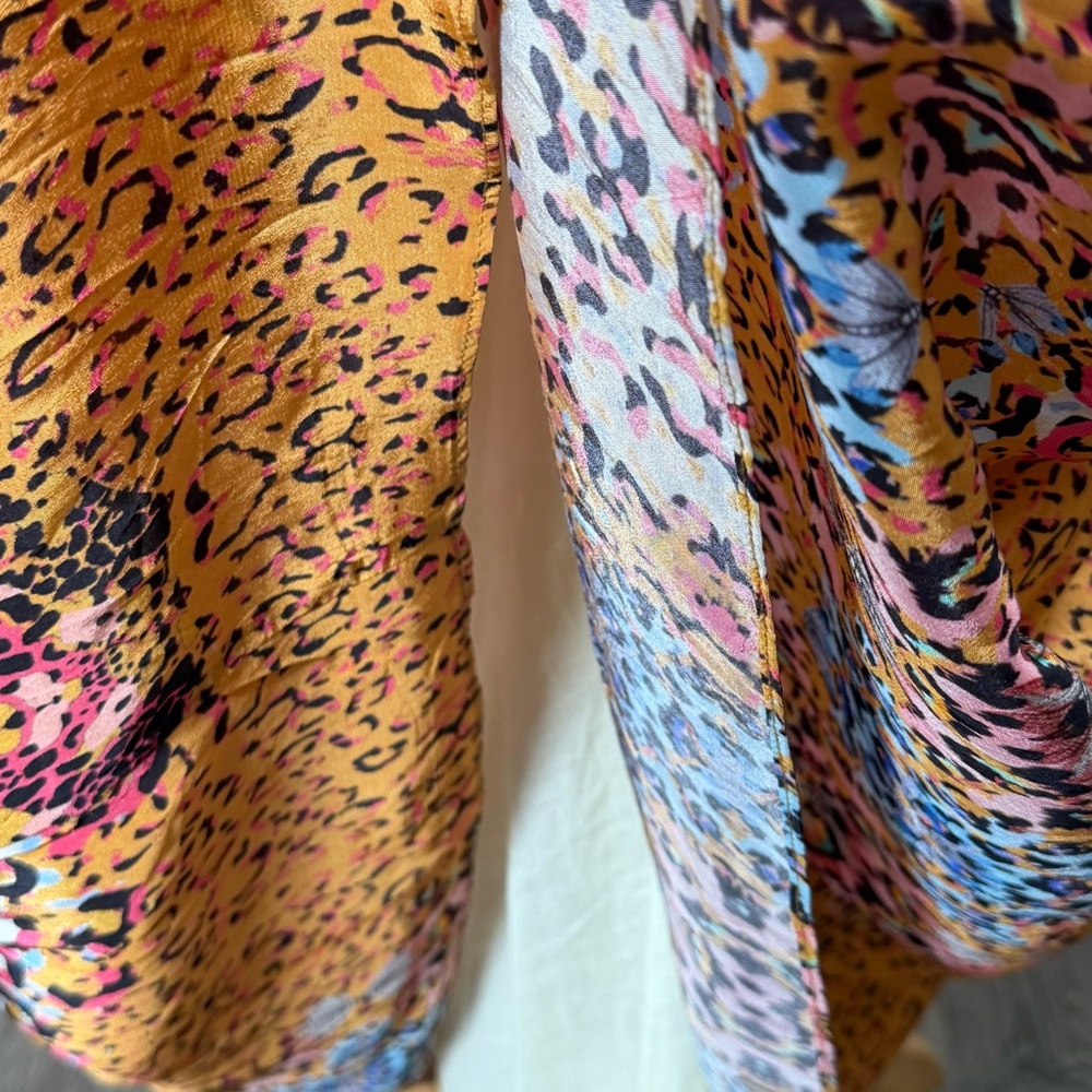 Bhanuni by Jyoti Maxi Skirt Boho Patchwork Animal Print Lined Size 6 - Picture 6 of 13